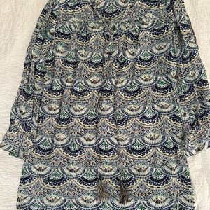 Bohemian Patterned Tunic Top